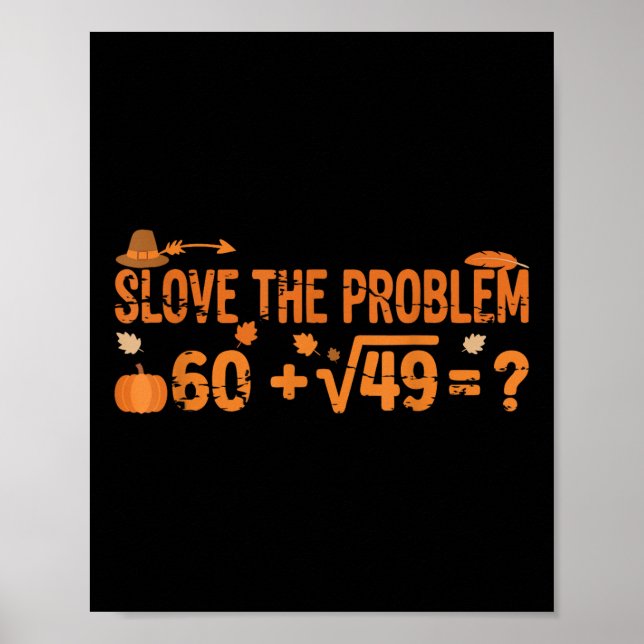 Rolig 67 Math Meme Thanksgiving Gen Alpha Pemdas T Poster (Framsidan)