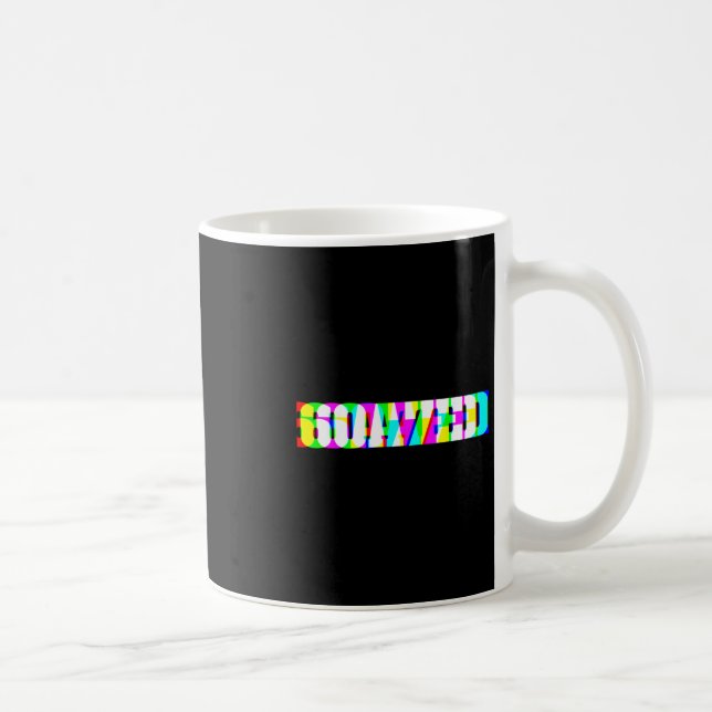 Rolig 67 Meme 6oa7ed Glitch Art Retro Slang Goated Kaffemugg (Höger)