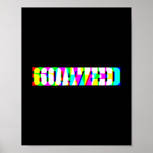 Rolig 67 Meme 6oa7ed Glitch Art Retro Slang Goated Poster