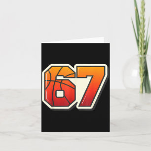 Rolig 67 Meme Basketboll Glass Drip Six Seven Kort