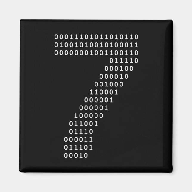 Rolig 67 Meme Binärkod Tech Geek Digital Sex Sju Magnet (Framsidan)