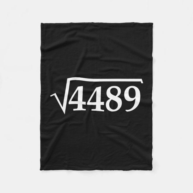 Rolig 67 Meme Brainrot Kvadratrot 4489 Slang Matem Fleecefilt (Framsidan)