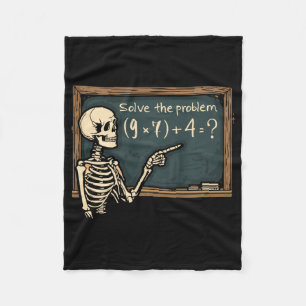 Rolig 67 Meme Brainrot Skämt Halloween Skelett Mat Fleecefilt
