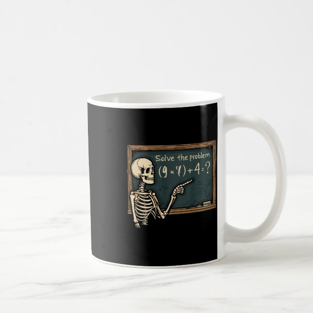 Rolig 67 Meme Brainrot Skämt Halloween Skelett Mat Kaffemugg (Höger)