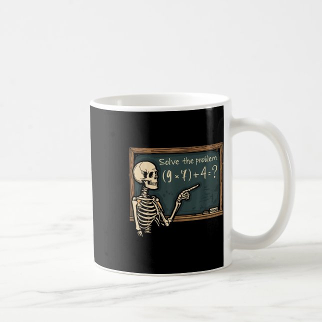 Rolig 67 Meme Brainrot Skämt Halloween Skelett Mat Kaffemugg (Höger)