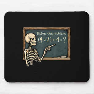 Rolig 67 Meme Brainrot Skämt Halloween Skelett Mat Musmatta