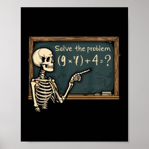 Rolig 67 Meme Brainrot Skämt Halloween Skelett Mat Poster