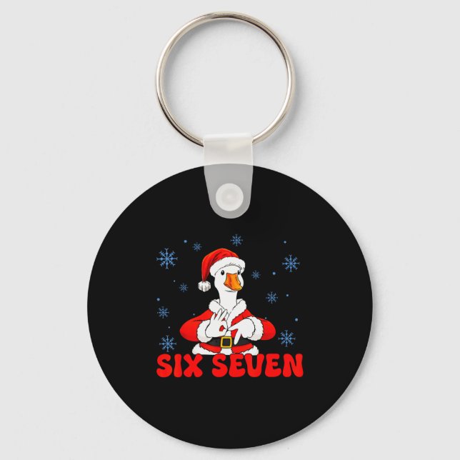 Rolig 67 Mème Dumma Gås Jul 67 Mème Xmas B Nyckelring (Framsida)