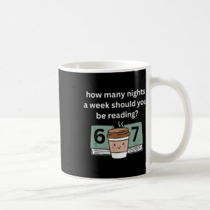 Rolig 67 Meme-engelsklärare Läsarälskare H Kaffemugg
