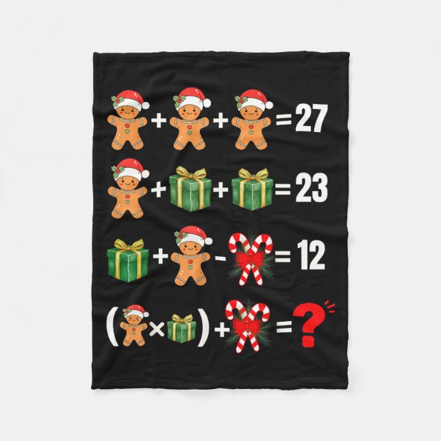 Rolig 67 Meme Godis Glad Tomte Matematiklärare Chr Fleecefilt (Framsidan)