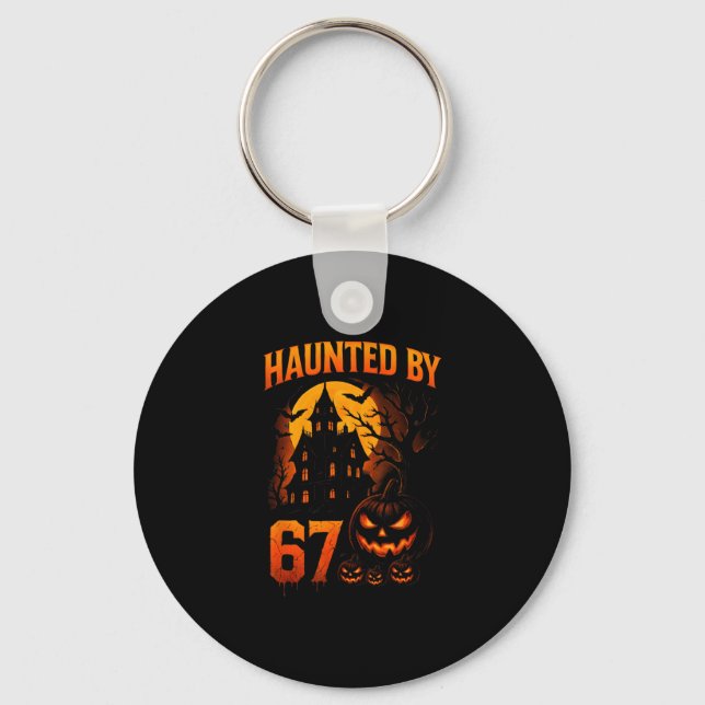 Rolig 67 Meme Halloween Spöklik Six Seven P Nyckelring (Framsida)