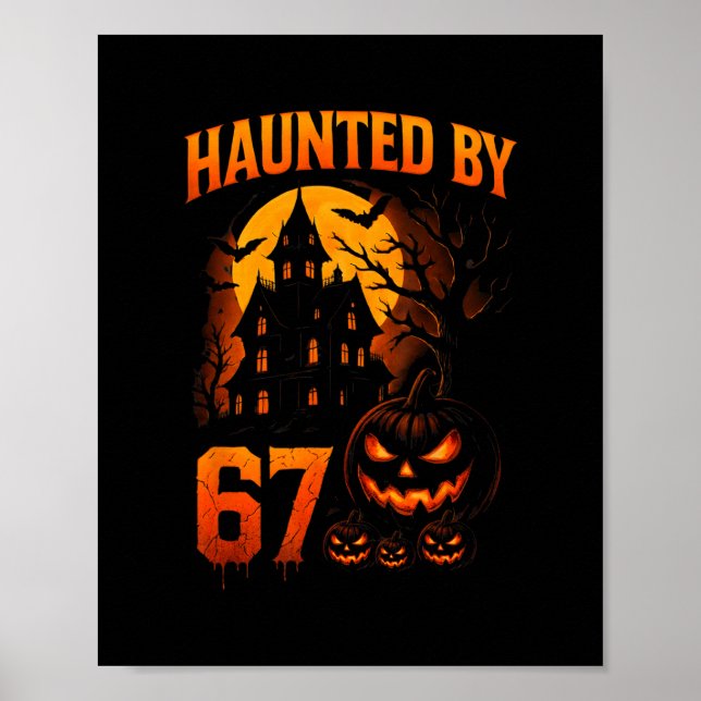 Rolig 67 Meme Halloween Spöklik Six Seven P Poster (Framsidan)