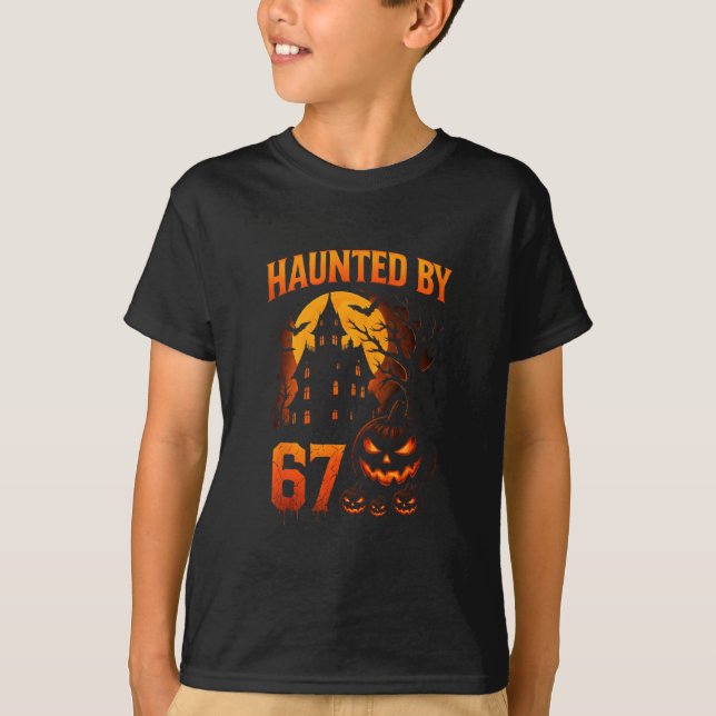 Rolig 67 Meme Halloween Spöklik Six Seven P T Shirt (Framsida)