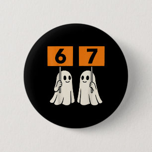 Rolig 67 Meme Halloween Trendig Sex Sju Spöken 6- Knapp