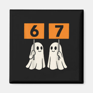 Rolig 67 Meme Halloween Trendig Sex Sju Spöken 6- Magnet