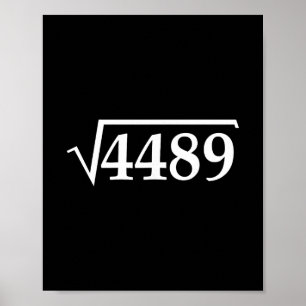 Rolig 67 Meme Hjärnrot Kvadratrot 4489 Slang Matem Poster