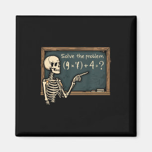 Rolig 67 Mème Hjärnrot Skämt Halloween Skelett Mat Magnet
