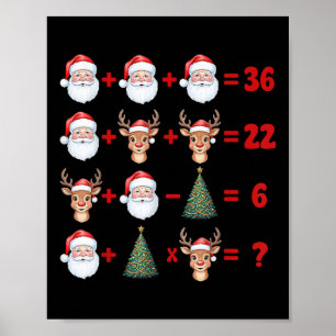 Rolig 67 Meme Jul Matematiklärare Santa Sex Sju Poster