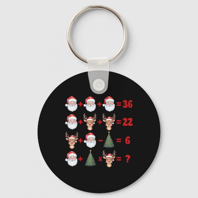 Rolig 67 Meme Jul Matematiklärare Santa Six Sju Nyckelring (Framsida)