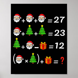 Rolig 67 Meme jul matte lärare Santa Sex Sju Poster