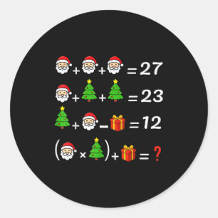 Rolig 67 Meme jul matte lärare Santa Sex Sju Runt Klistermärke