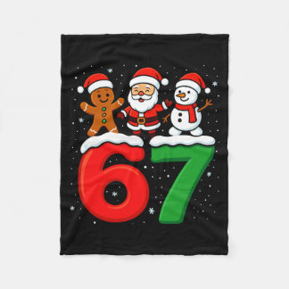 Rolig 67 Meme Jul Sex Sju Tomte Snömannen Jul Fleecefilt