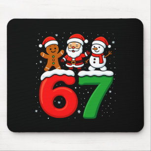 Rolig 67 Mème Jul Sex Sju Tomte Snömannen Jul Musmatta