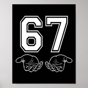 Rolig 67 Meme Kostym Sex Sju Halloween Gen Z Poster