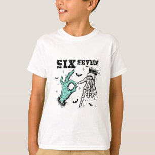 Rolig 67 Meme Kuslig Skelett Sex Sju Gen Alpha T Shirt
