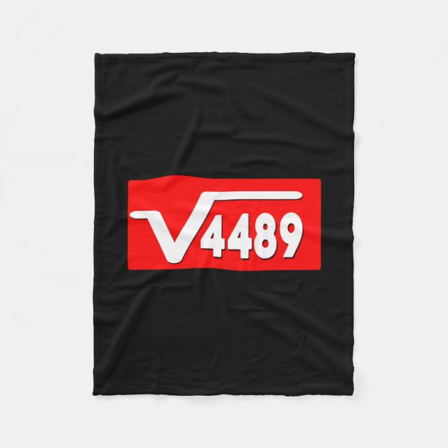 Rolig 67 Meme Kvadratrot 4489 Slang Matematiklärar Fleecefilt (Framsidan)