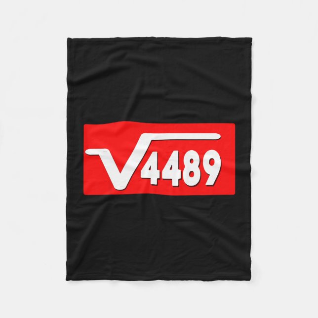 Rolig 67 Meme Kvadratrot 4489 Slang Matematiklärar Fleecefilt (Framsidan)