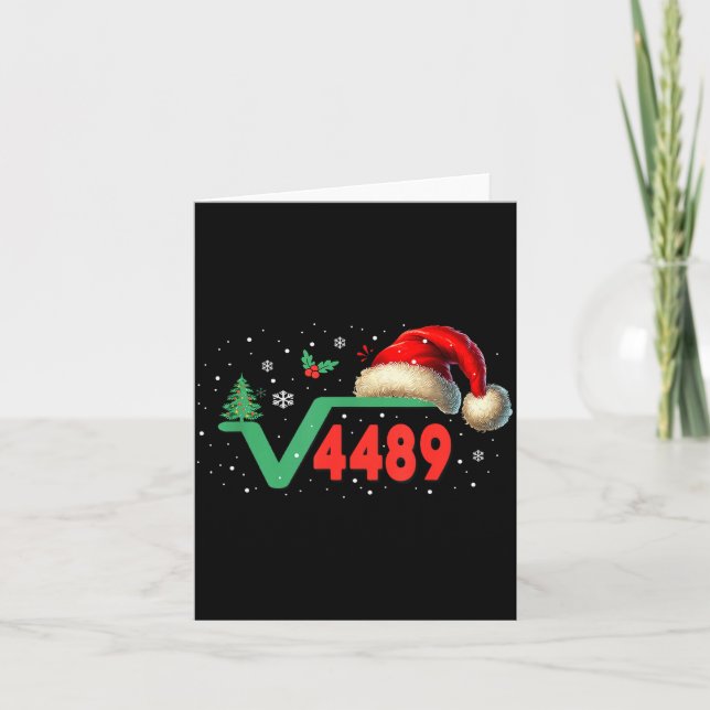 Rolig 67 Meme Kvadratrot 4489 Slang Matematiklärar Kort (Framsida)