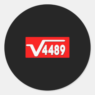 Rolig 67 Meme Kvadratrot 4489 Slang Matematiklärar Runt Klistermärke