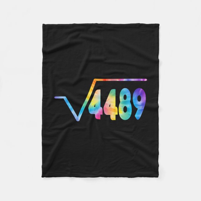Rolig 67 Meme Kvadratrot 4489 Slang Math Lärare  Fleecefilt (Framsidan)