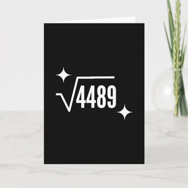 Rolig 67 Meme Kvadratrot 4489 Slang Math Lärare  Kort (Framsida)