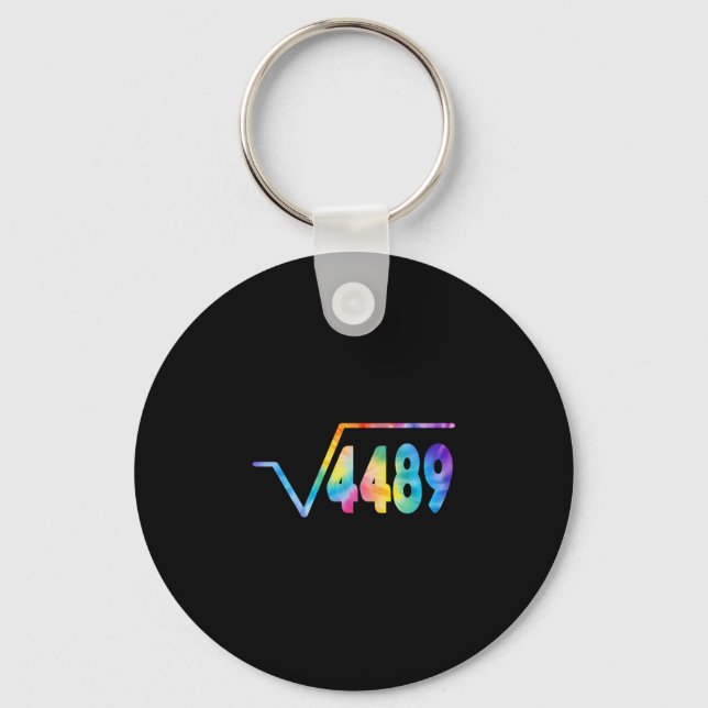 Rolig 67 Meme Kvadratrot 4489 Slang Math Lärare  Nyckelring (Framsida)