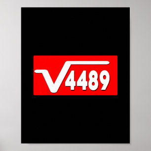 Rolig 67 Meme Kvadratrot 4489 Slang Math Lärare Poster