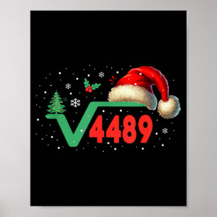 Rolig 67 Meme Kvadratrot 4489 Slang Math Lärare Poster