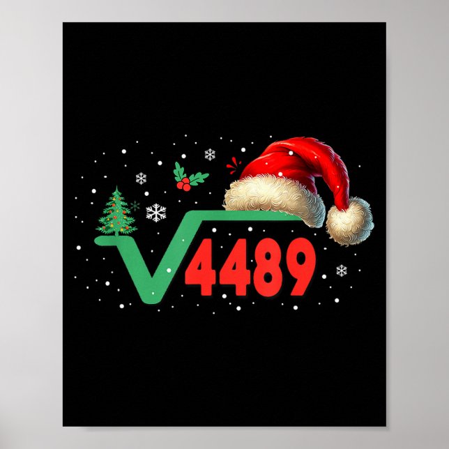 Rolig 67 Meme Kvadratrot 4489 Slang Math Lärare  Poster (Framsidan)