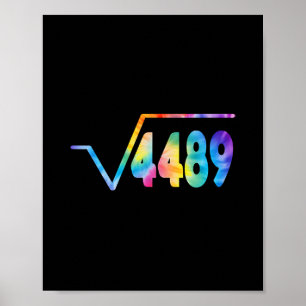 Rolig 67 Meme Kvadratrot 4489 Slang Math Lärare Poster