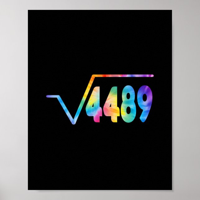 Rolig 67 Meme Kvadratrot 4489 Slang Math Lärare  Poster (Framsidan)