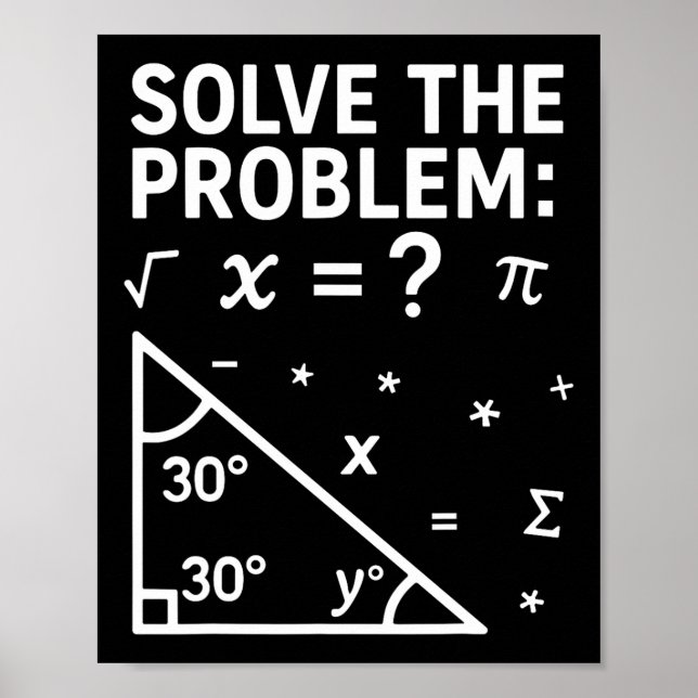Rolig 67 Meme Lös Problemet För Matematiklärare S Poster (Framsidan)