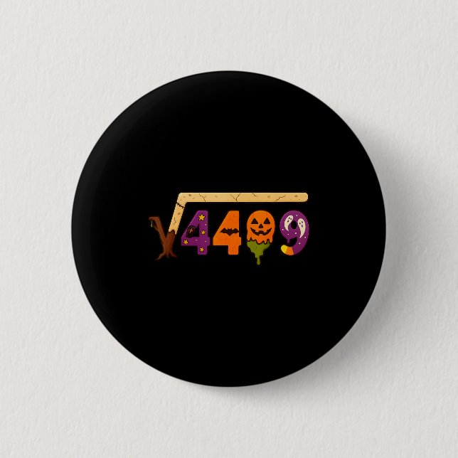Rolig 67 Meme Matematiklärare 6 7 Halloween Kvadra Knapp (Framsida)