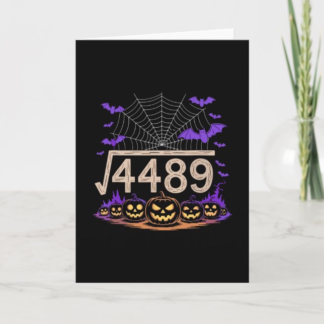 Rolig 67 Meme Matematiklärare 6 7 Halloween Kvadra Kort (Framsida)