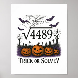 Rolig 67 Meme Matematiklärare 6 7 Halloween Kvadra Poster