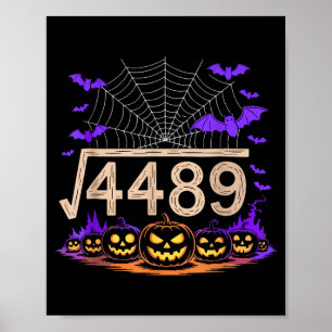 Rolig 67 Meme Matematiklärare 6 7 Halloween Kvadra Poster
