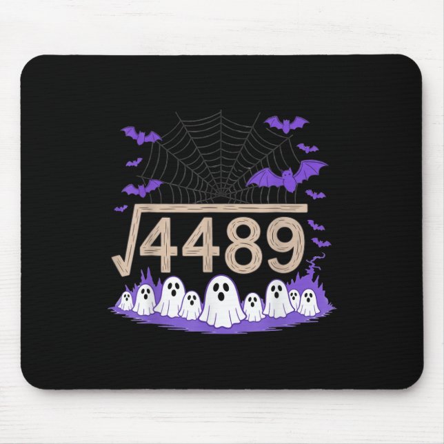 Rolig 67 Meme Math Lärare 6 7 Halloween Kvadratrot Musmatta (Framsidan)