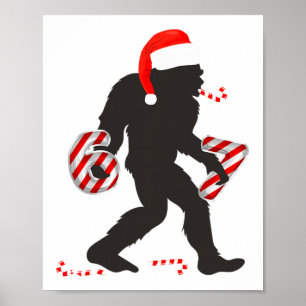 Rolig 67 meme med Bigfoot och sockerrör jul Poster