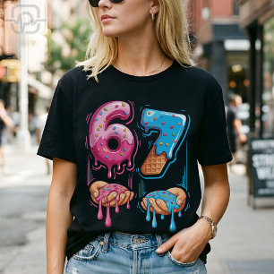 Rolig 67 Meme Munk Glassis Gen Alpha Slang T Shirt