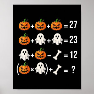 Rolig 67 Meme Pumpa Spök Matematiklärare Kostym Poster